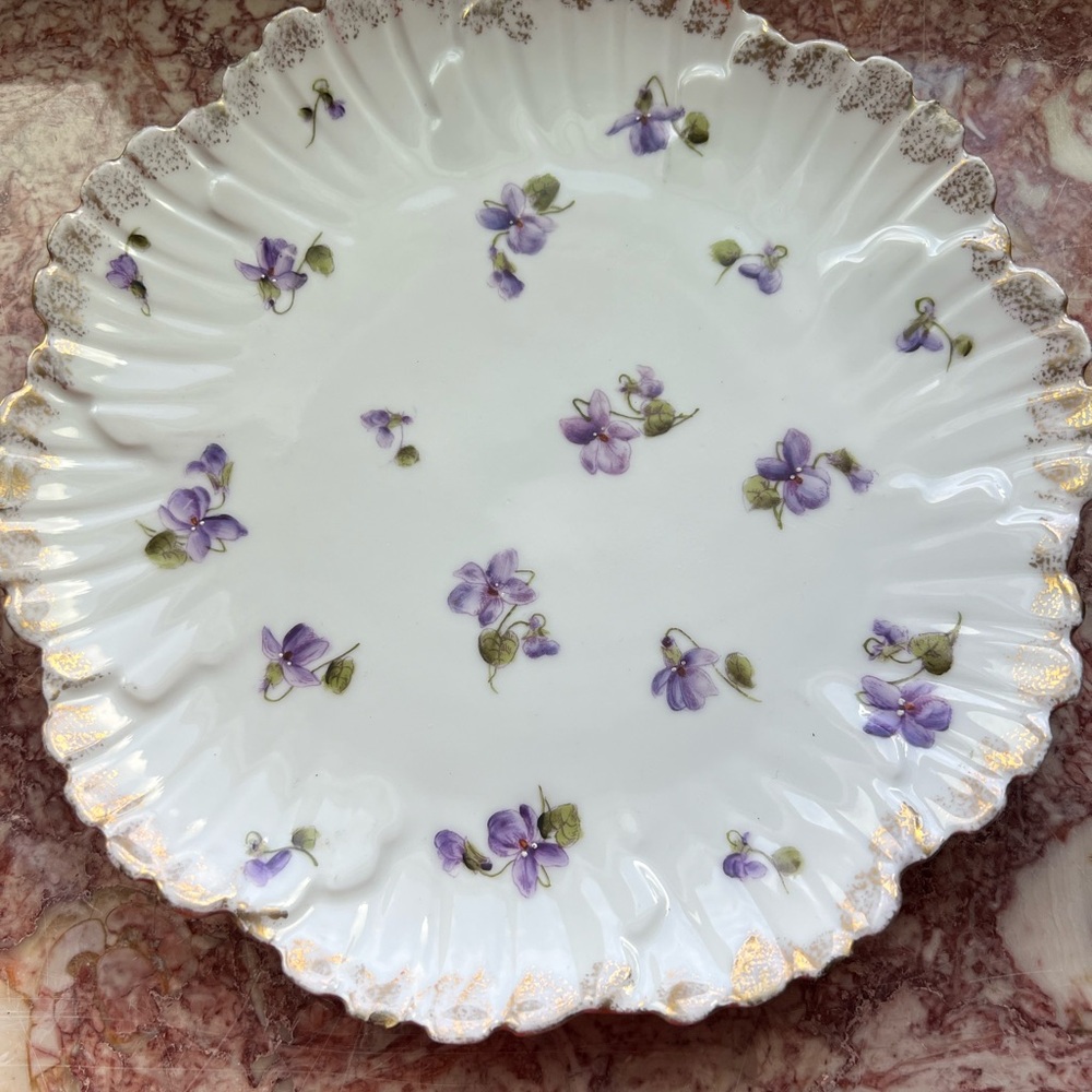 Violet Bundle fine porcelain decor (5 pieces) - Picture 3 of 12